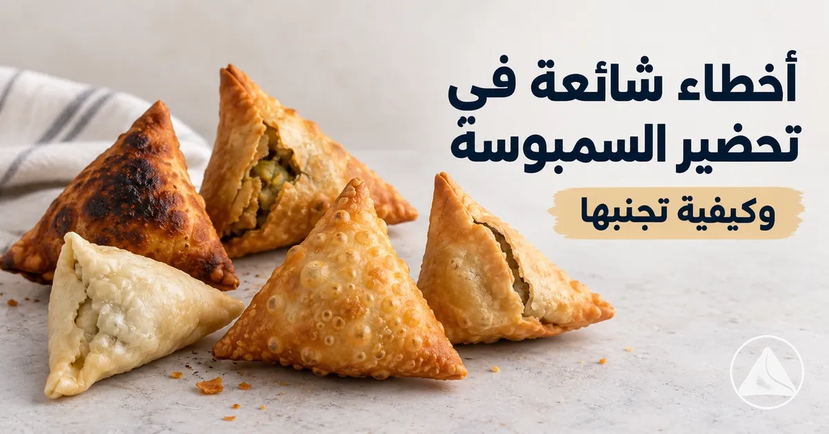 عدة سمبوسات تظهر أخطاء شائعة في التحضير والقلي