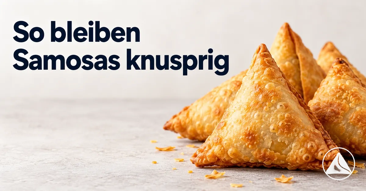 Goldbraune knusprige Samosas mit festem blättrigem Teig nach dem Garen
